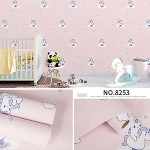 Carta da parati in PVC 3D carta da parati con Design contratta per la casa con Design rosa carta da parati per bambini - Product Image 4