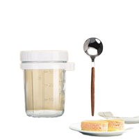 Récipients en verre d'avoine de nuit avec couvercles cuillères bocaux Mason de 16 oz pour céréales étanches fruits légumes lait yaourt