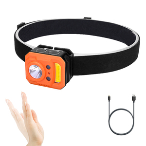 Stile popolare ricaricabile a led cob 850mAh del sensore di movimento del faro del faro testa della torcia con TPR - Product Image 2