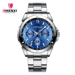 Reloj de Cuarzo CHENXI 019C para Parejas, con Decoración de Tres Esferas, Resistente al Agua, Correa de Acero Inoxidable, Reloj de Pulsera para Hombre y Mujer, Venta al Por Mayor - Product Image 2