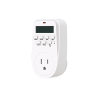 Digitaler Haushaltstimer mit US-Stecker, 7-Tage-Wochenprogrammierung, 8/20 Ein/Aus-Programme, zufällige Sommerzeit-Umschaltung, energiesparende Zeitschaltsteckdose