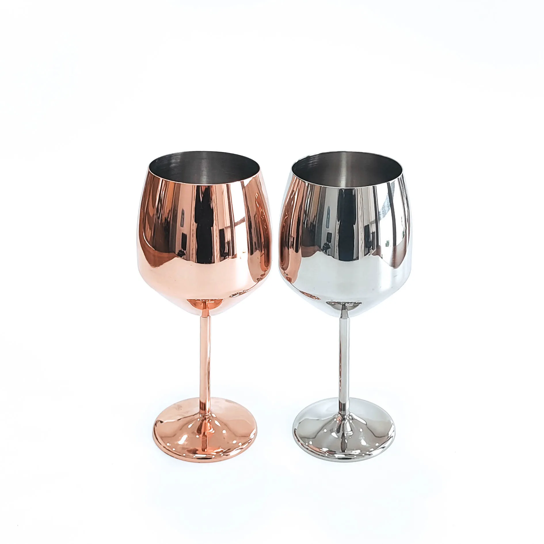Duurzame Roestvrij Staal Glas Wijn Martini Cup Cocktail Cup Goblet Wijnglazen Verstrekt Tissue Papier Union Shiny Polish