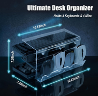 Support de clavier pour ordinateur de bureau, support en acrylique à 3 niveaux, rangement pour clavier et souris de jeu, présentoir pour clavier mécanique