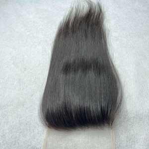 12A Grade 100% Unprocessed Vietnamese Raw Human Hair 5x5 HD Transparent Lace Closure Natural Straight Wholesale - Product Image 4