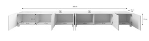 <span class=keywords><strong>Meuble</strong></span> <span class=keywords><strong>TV</strong></span> en gros - Blanc - <span class=keywords><strong>300</strong></span> <span class=keywords><strong>cm</strong></span> - Suspendu ou sur pied - Product Image 4
