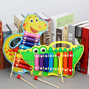 Jouet pour bébé Crocodile de dessin animé, Instrument Musical Portable éducatif pour enfants, jouet <span class=keywords><strong>Xylophone</strong></span> à 8 Note - Product Image 3