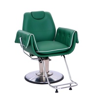 Nouvelle Chaise de Barbier Métallique de Style Antique pour Salon de Beauté, en Cuir Synthétique, Pompe Hydraulique Robuste, Rotation à 360 Degrés