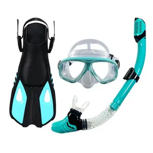 Mascherina Anti-appannamento per le immersioni con pinne da nuoto occhiali da immersione mascherina per immersione pinna set adatto per lo Snorkeling subacqueo nuoto per adulti