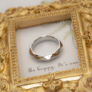 Men's Geometric <b>Titanium</b> Steel <b>Ring</b> Blue Steel Color DG006 Gift Jewelry - Product Image 2