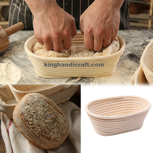 Oval Shape Banneton Bread Proofing Basket Rattan <b>Baking</b> Basket Proofing Bowls for Bread in Vietnam - Product Image 4