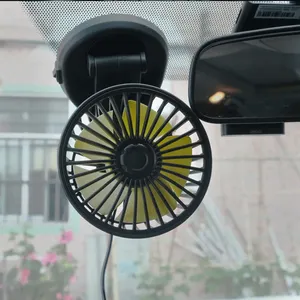 12V/24V USB Portable <b>Mini</b> Car Fan Single Head Electric Fan Cooling Fans Adjustable for Auto <b>Cooler</b> - Product Image 3