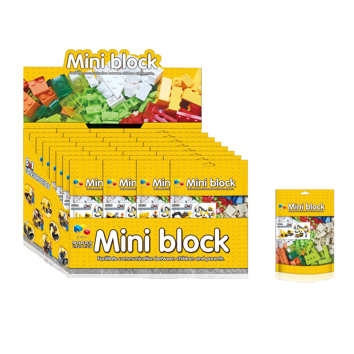 QIZHILE 32 confezioni mini blocchi, juguetes para los ninos juguetes,8 in 1 mini blocchi di costruzione creativi fai da te liberamente assemblati