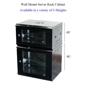 Venta caliente Datos de fábrica Metal Soho Gabinete de red paquete plano Acero laminado en frío 4U 6U 9U 12U Gabinete de red Estante de servidor - Product Image 2