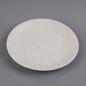 Assiette ronde en mélamine blanche de 10 pouces, durable, design minimaliste, assiette de service pour aliments - Product Image 1