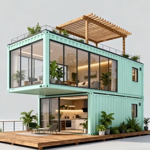 Casa Prefabricada de Contenedores con Invernadero Adosado, Panel de Pared de WPC para una Vida Moderna - Product Image 5