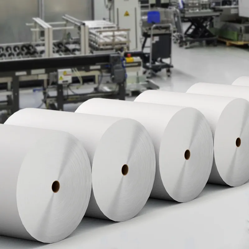 60U UV branco brilho PP pérola etiqueta branca autoadesiva PP polietileno estoque para rolos enormes da indústria de impressão