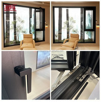 Ventanas de Triple Acristalamiento de Alta Calidad, Modernas, Europeas, Horizontales, de Aleación de Aluminio, para Casas Pasivas, con Rotura de Puente Térmico, Certificadas por Energy Star