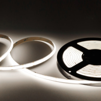 Bande lumineuse LED flexible SCOB super brillante en cuivre, 320 LED/m, 24 V, découpable, avec un CRI élevé de 90, étanche IP65, garantie de 5 ans