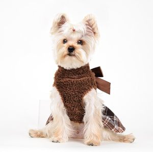 Abrigo Clásico de Franela para Perro con Borde a Cuadros, OEM, Cálido para Invierno, para Yorkshire/Chihuahua, MOQ 200, Color/Logotipo Personalizado - Product Image 5