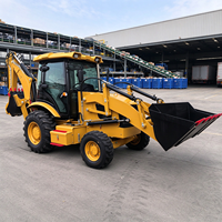Mini Skid Steer Excavator Roda Depan Belakang Terbaik 9t Loader untuk Pemasangan Pipa