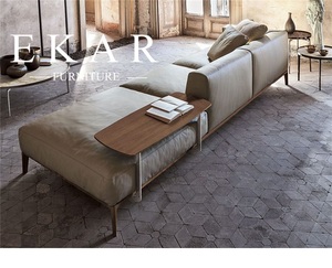 Canapé en tissu matelassé et cuir, meuble de salon <span class=keywords><strong>simple</strong></span> et moderne, style européen, <span class=keywords><strong>Sofa</strong></span> en coupe, nouveau modèle, 1 pièce