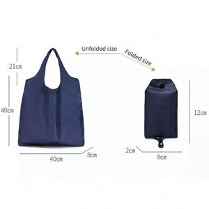 Factory Custom Eco Bag Nylon Shopping Bag Recycled Polyester Foldable Grocery Shopping Bag With <b>Pouch</b> - Product Image 6