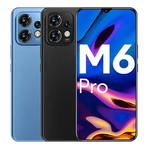 Original M6 Pro 6.53 inch HD Screen phone 3GB+64GB Android Smartphone Quad Core 4G LET Face ID Version Mobile phone