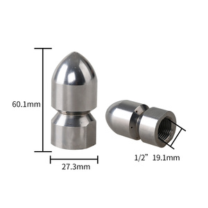 Bộ vòi phun vệ sinh đường ống cống bằng thép không gỉ 304, lưu lượng 30-70L/phút, áp suất cao - Product Image 4