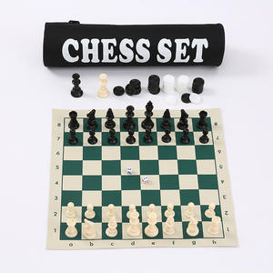 Set di Scacchi da Esterno Portatile per Viaggi Scacchiera Pieghevole Gioco di Puzzle - Product Image 1