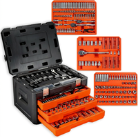 Ensemble de clés à douilles mécaniques de 320 pièces, jeu d'outils à cliquet de 1/4, 3/8, 1/2 pouce avec tiroirs et coffret roulant pour l'entretien