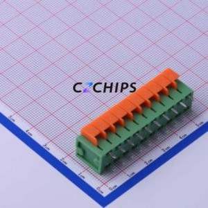 KF142V-5.08-10P Spring Terminal Block Through hole Component (THT),P=5.08mm Connector 5.08mm 10P 10 15A - Product Image 1