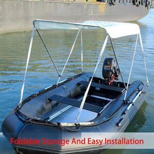Bateau en alliage Yacht gonflable bateau pliant en caoutchouc parasol portable et abri contre la pluie pour la pêche ou l'assaut Marine Supply - Product Image 4