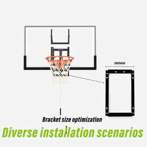 Sistema da Basket a Parete per Adulti per Interni ed Esterni con Tabellone, <span class=keywords><strong>Canestro</strong></span> e Altezza Regolabile - Product Image 5