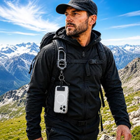 Enrouleur de clés magnétique rétractable en PVC à dégagement rapide pour activités de plein air, outils robustes avec clip et anneau de fixation