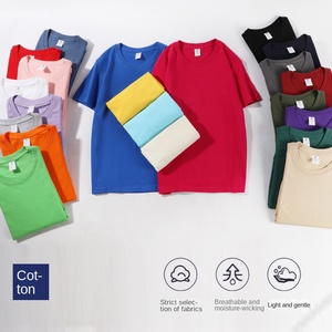 Camiseta de manga corta de algodón peinado de 200g, color liso, estilo japonés, moderna y transpirable, para <span class=keywords><strong>hombre</strong></span>. - Product Image 3