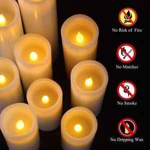<span class=keywords><strong>Bougies</strong></span> sans flamme scintillantes <span class=keywords><strong>avec</strong></span> télécommande Ensemble de 9 pièces Pilier de cire véritable <span class=keywords><strong>LED</strong></span> <span class=keywords><strong>Bougies</strong></span> scintillantes à piles - Product Image 2