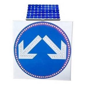 Commercio all'ingrosso <span class=keywords><strong>traffico</strong></span> lampeggiante LED autostrada direzionale cartello stradale di avvertimento solare luce freccia bordo - Product Image 2