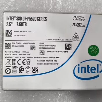 Intel D7- P5520  U.2  1.92T   3.84T  7.68T   15.36TB NVMe SSD PCIe 4.0  for Servers and Workstations.Brand-new Spot Supply