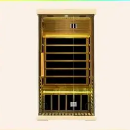 Sauna infrarouge Bluetooth pour la maison avec haut-parleur, en bois de pruche canadien massif, design moderne, pour appartement, éclairage électrique <span class=keywords><strong>7</strong></span> couleurs - Product Image 4