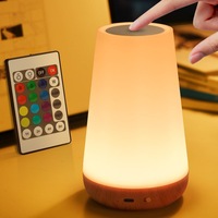 Veilleuse LED flexible à 13 couleurs, petite lampe de chevet blanche, étagères de chambre à coucher, contrôle tactile, rechargeable, portable, à intensité variable
