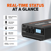 Convertisseur d'énergie solaire à onde sinusoïdale pure LiTime 1000 Watt 12V 1Kw pour système hors réseau, camping-car, stockage d'énergie domestique