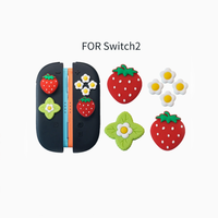 Kit de protection Fraise : Capuchons antidérapants en silicone pour joysticks Switch 2 et protections de manettes pour NS 2 Lite Oled