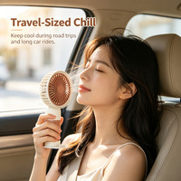 Mini Ventilador de Mano 2 en 1, Soporte para Teléfono de Escritorio, Recargable por USB, Silencioso, Rosa, Caqui, Morado, Regalo de Verano