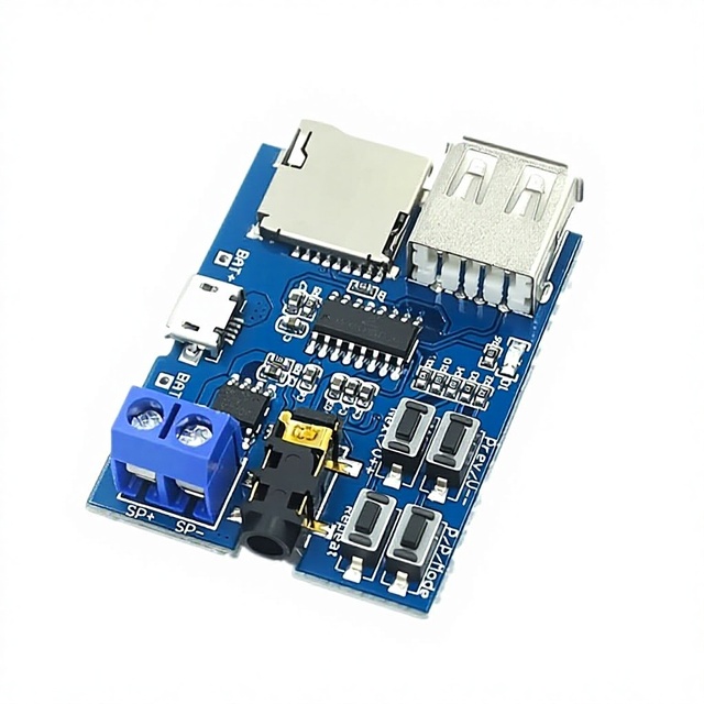 MP3 Lossless Decoding Board with Built-in Amplifier TF Card & USB Flash Drive Support