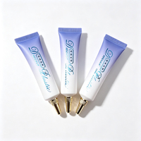 Tube souple en plastique vide de 15 ml et 20 ml avec logo personnalisé dégradé et capuchon pointu doré électroplaqué pour crème et sérum pour les yeux – Vente en gros