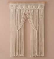 Vietnam Boho fait à la main coton décoration murale grande tapisserie rideaux suspendus macramé porte rideau pour l'extérieur, couloir, salon