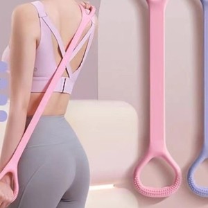 Bande de résistance en forme de 8 pour femmes, corde élastique en silicone épaissie, pour ouvrir les dos et les épaules, outil de fitness et de yoga à domicile - Product Image 1