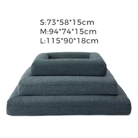 Lit pour chien en mousse à mémoire de forme orthopédique de luxe extra large avec couvercle amovible à motif solide Style boucle
