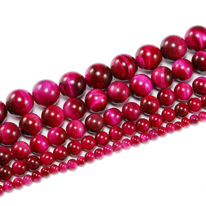 Perles rondes en œil de tigre rouge naturel pour la fabrication de bijoux, 10mm, 15mm, 20mm, vente en gros - Product Image 3