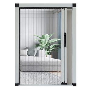 Mosquitera Retráctil de Malla Plegable de Poliéster con Diseño Moderno, Marco de Aleación de Aluminio, Puerta Corredera <span class=keywords><strong>Antimosquitos</strong></span> - Product Image 1